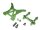 Team Raffee & Co Aluminum Front Shock Tower with Body Mount - 1 Set Green for Axial Yeti XL TRC/663009G