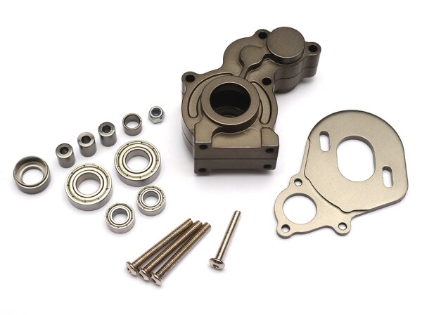 Team Raffee & Co Aluminum Center Gearbox Gun Metal for Axial SCX10 TRC/32102GM