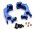 Team Raffee & Co Aluminum C Hub - 1 Pair Blue for Traxxas Slash 4x4 BRTSH03B