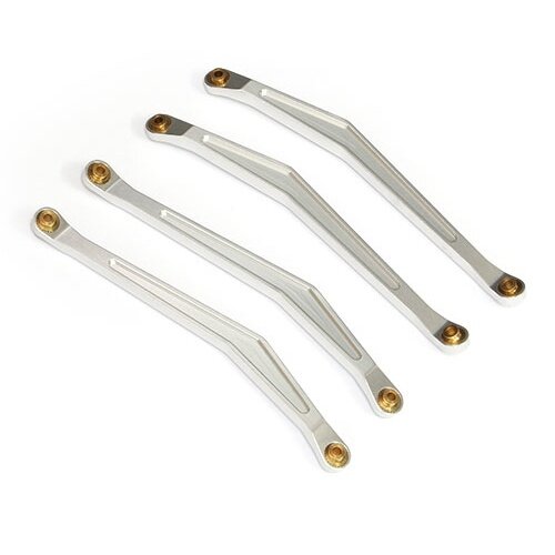 Team Raffee & Co Aluminum Chassis Linkage - 4 Pcs Silver for Axial Wraith BRWRT07S