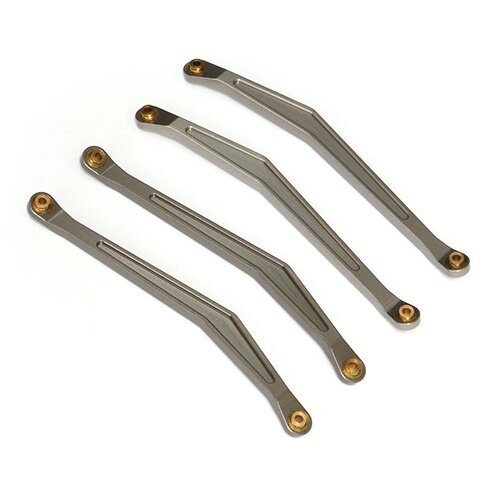 Team Raffee & Co Aluminum Chassis Linkage - 4 Pcs Gun Metal for Axial Wraith BRWRT07GM