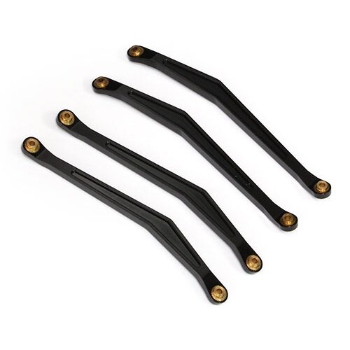 Team Raffee & Co Aluminum Chassis Linkage - 4 Pcs Black for Axial Wraith BRWRT07BK