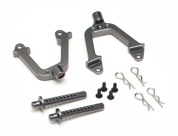 Team Raffee & Co Aluminum Front Hoop And Body Post Set Gun Metal for Axial SCX10 TRC/SCX38GM