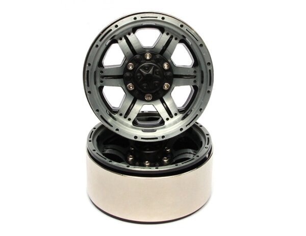 Team Raffee & Co EVO 1.9 High Mass Beadlock Aluminum Wheels Twin-6 (2) BRW760915
