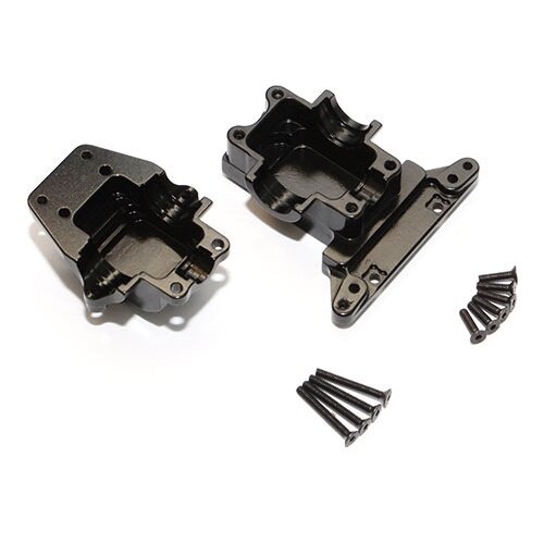 Team Raffee & Co Aluminum Front/Rear Gear Box  1 Set Black for Traxxas LaTrax Teton BRTE010BK