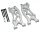 Team Raffee & Co Aluminum Front Lower Arm - 1 Pair Silver for Axial Yeti TRC/050305S