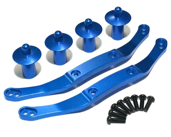Team Raffee & Co Aluminum Body Post Set - Blue for Traxxas Slash 4x4 BRTSH08B