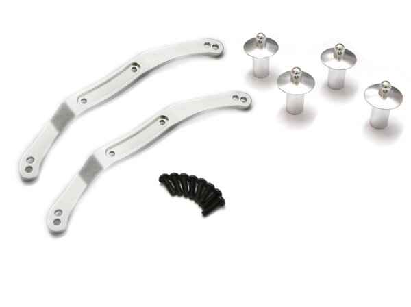 Team Raffee & Co Aluminum Body Post Set - Silver for Traxxas Slash 4x4 BRTSH08S