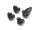 Team Raffee & Co Heavy Duty Brass Front & Rear Links Mount Set Black for Traxxas TRX-4 TRC/302419BK