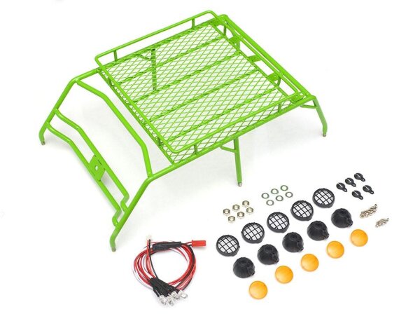 Team Raffee & Co Roof Luggage Rack For 1/10 AMG Benz 4x4 Truck Green TRC/G63001G