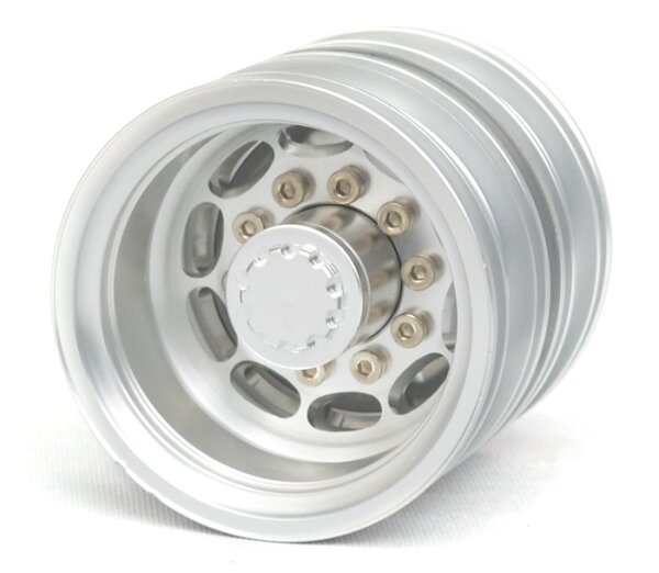 Team Raffee & Co Aluminum Rear Wheel for 1/14 (2pcs) Silver BRK612062S