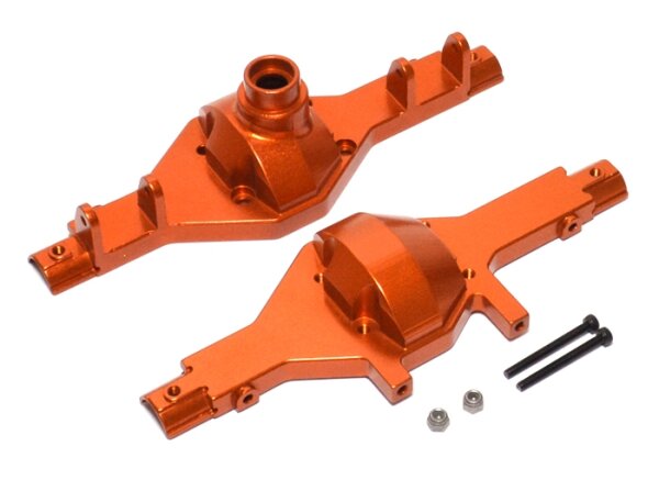 Team Raffee & Co Aluminium Front / Rear Gear Box - 2 Pcs Orange for Axial SCX10 TRC/SCX11OR