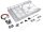 Team Raffee & Co Steel Metal Roof luggage Rack w/ Tire Holder+LED light for SCX10 Wrangler #BR710068 & Cherokee TRC/302206 Body Silver TRC/302430S
