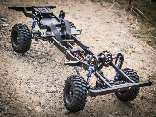 Team Raffee & Co Defender D110 Extended Chassis & Bumper Set for Station Wagon & Pickup Truck Body (Rails, Bumpers, Body Posts) for Team Raffee Co. TRC-D110 TRC/302216