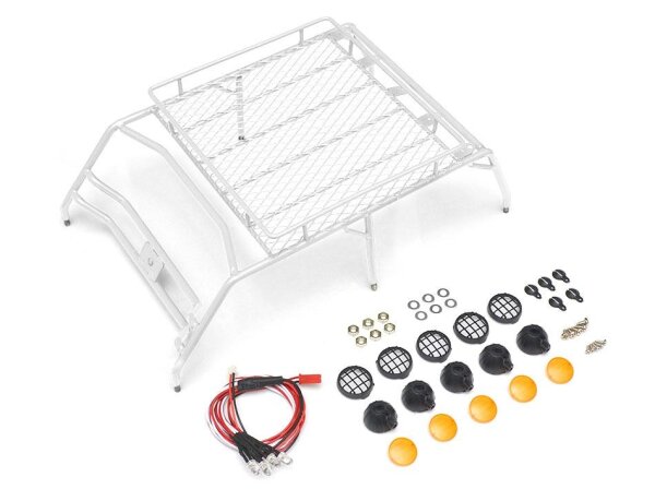 Team Raffee & Co Roof Luggage Rack For 1/10 AMG Benz 4x4 Truck White TRC/G63001W