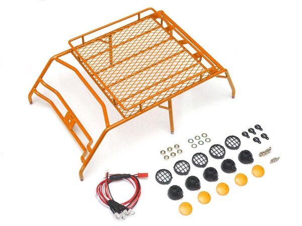 Team Raffee & Co Roof Luggage Rack For 1/10 AMG Benz 4x4 Truck Orange TRC/G63001OR