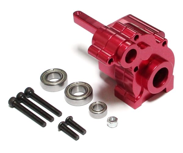 Team Raffee & Co Aluminum Transmission Case - 1 Pc Red for Axial Wraith BRWRT05R