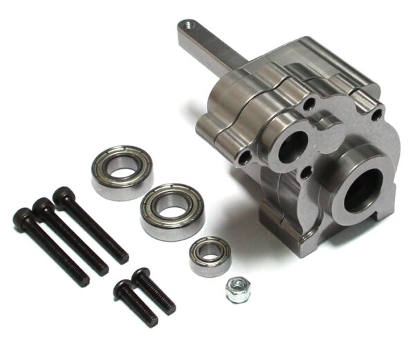 Team Raffee & Co Aluminum Transmission Case - 1 Pc Gun Metal for Axial Wraith BRWRT05GM