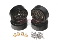 Team Raffee & Co Brass Wheels w/ Brass Hubs for 1/24...