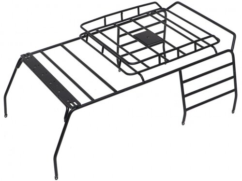 Team Raffee & Co Steel Roll Cage Rack w/ Luggage Tray & LED for 5 Door Rubicon Hard Body #TRC/302281 TRC/302415
