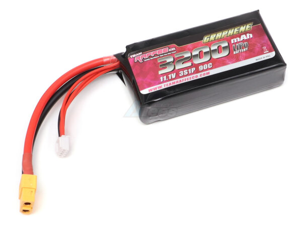 Team Raffee & Co 11.1V 3200mAh 90C Graphene 3S LiPo Soft Case Battery Pack XT60 Plug 88x44x25mm TRC/302916-XT60