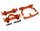 Team Raffee & Co Aluminum Front & Rear Bumper Set - 1 Set Orange for Axial SCX10 TRC/SCX21OR