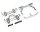 Team Raffee & Co Aluminum Front & Rear Bumper Set - 1 Set Silver for Axial SCX10 TRC/SCX21S