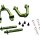 Team Raffee & Co Aluminum Rear Hoop And Body Post Set Green for Axial SCX10 TRC/SCX39G