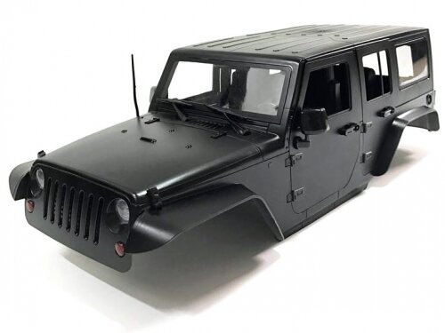 Team Raffee & Co 5 Door Rubicon Hard Body for 1/10 Crawler 313mm Kit Version Matt Black TRC/302281-KITBK