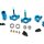 Team Raffee & Co SCX10 Front & Rear Knuckle,C-Hub  Combo Set With Tool Box  - 3 Items Blue for Axial SCX10 TRC/SCXCOMBO2B