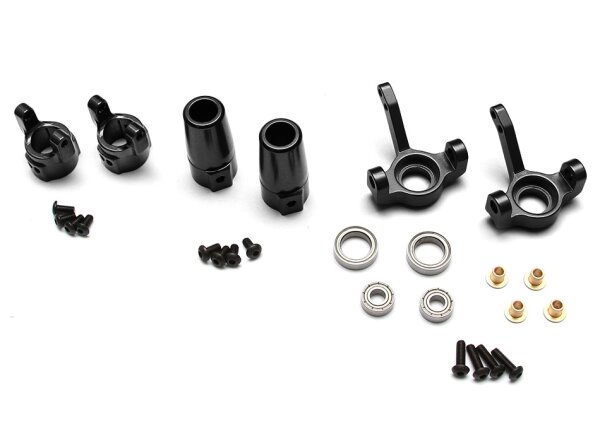 Team Raffee & Co SCX10 Front & Rear Knuckle,C-Hub  Combo Set With Tool Box - 3 Items Black for Axial SCX10 TRC/SCXCOMBO2BK