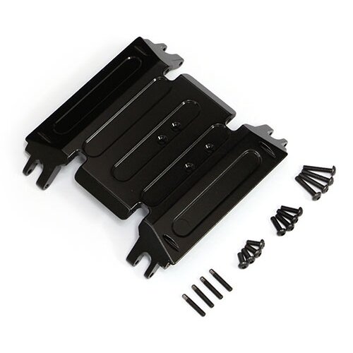 Team Raffee & Co Aluminum Skid Plate - 1 Pc Black for Axial Wraith BRWRT08BK