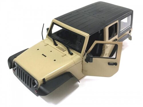 Team Raffee & Co 5 Door Rubicon Hard Body for 1/10 Crawler 313mm Kit Version Desert Yellow TRC/302281-KITDY