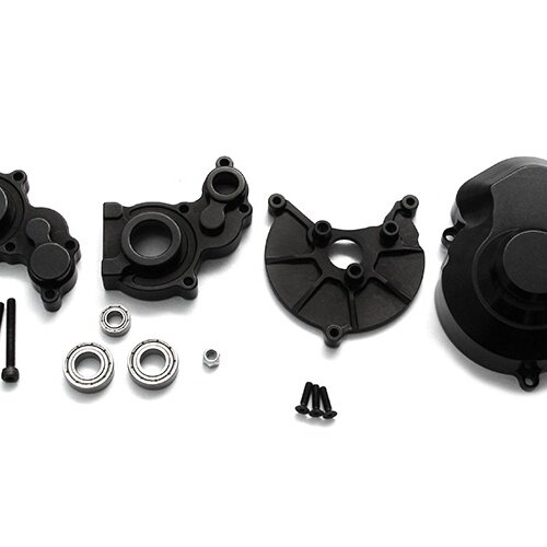 Team Raffee & Co SCX10 Center Gear Box and Clutch Box Combo Set With Tool Box  - 2 Items Black for Axial SCX10 TRC/SCXCOMBO3BK