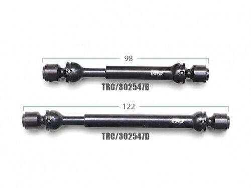Team Raffee & Co HD Hardened Steel CVD Center Drive Shafts Combo 85-114mm & 122-151mm (2) for SCX10 II KIT AX90046 & AX90060 for Axial SCX10 II TRC/302547-C2