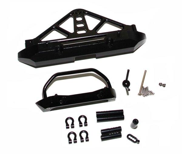 Team Raffee & Co Aluminum Front  And Rear Bumper Set Black for Axial SCX10 TRC/SCX40BK