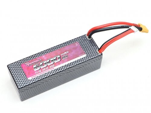 Team Raffee & Co 11.1V 6000mAh 3S 45C Lipo Battery XT60 Plug Hard Case Pack TRC/302563