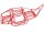 Team Raffee & Co Steel Roll Cage for Axial SCX10 with High Stinger Bumper Red for Axial SCX10 BRQ90271R