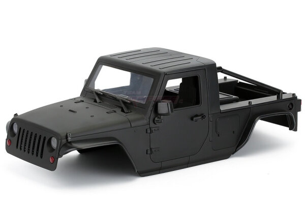 Team Raffee & Co Wrangler Pickup Hard Body for 1/10 Crawler 313mm Matte Black TRC/302891MBK