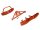 Team Raffee & Co Aluminum Front & Rear Bumper Set w/ Realistic Spare Tire Carrier - 1 Set Orange for Axial SCX10 TRC/SCXCOMBO4OR