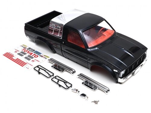 Team Raffee & Co 1/10 4X4 Pick-Up Truck Hard Body w/ Full Interior 287mm Black TRC/302468BK
