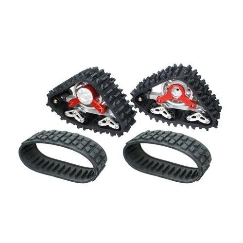 Team Raffee & Co Snow Sand Caterpillar Set For Crawler 1 Pair Red for Axial SCX10 BRQ90134R