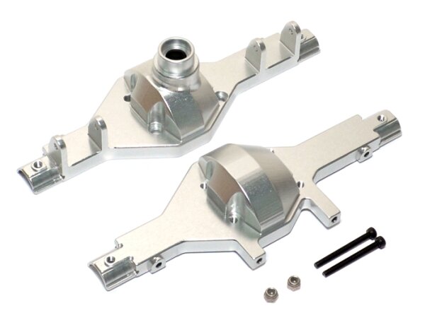 Team Raffee & Co Aluminium Front / Rear Gear Box - 2 Pcs Silver for Axial SCX10 TRC/SCX11S