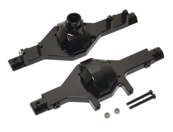 Team Raffee & Co Aluminium Front OR Rear Axle Housing - 2 Pcs Black for Axial SCX10 TRC/SCX11BK