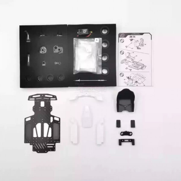 Team Raffee & Co 1/10 Go-Kart KIT Ver.A w/ Electronics & Stickers Black TRC/JDM-298ABK