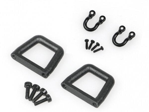 BoomRacing Metal Rear Step/Bumpers (2) & U-hooks (2) for BRX02 D130 BRX027017