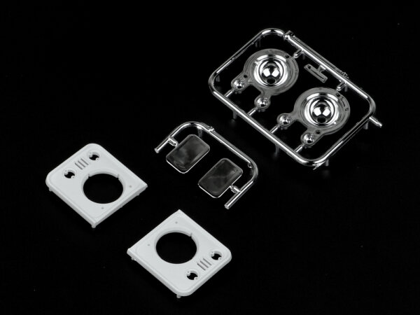 BoomRacing Light Bezels, Chrome Light Bucket & Mirrors Set for BRX02 D130 BRX027024