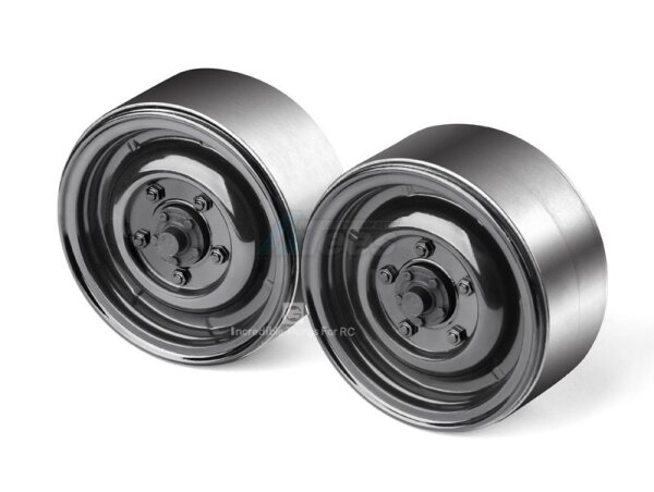 1.9 Metal Classic Beadlock Wheel #Series I (2) Black