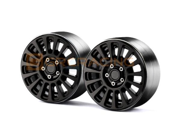 1.9 Aluminum Beadlock Wheel for RC Crawler (2) Black