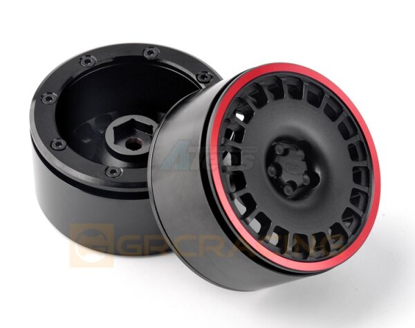 2.2-Zoll-Aluminium-Beadlock-Felgen für RC-Crawler (2 Stück)